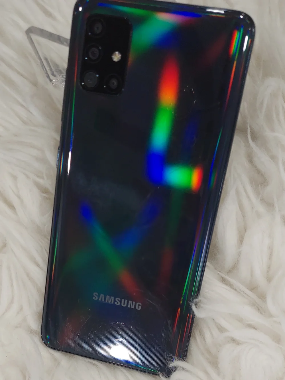 Samsung Black Smartphone - Sleek Glass Front